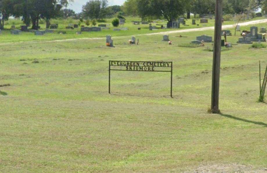 Evergreen Cemetery, Skidmore, Bee County, Texas