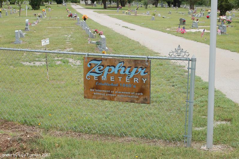 Zephyr Cemetery, Brown County, Texas