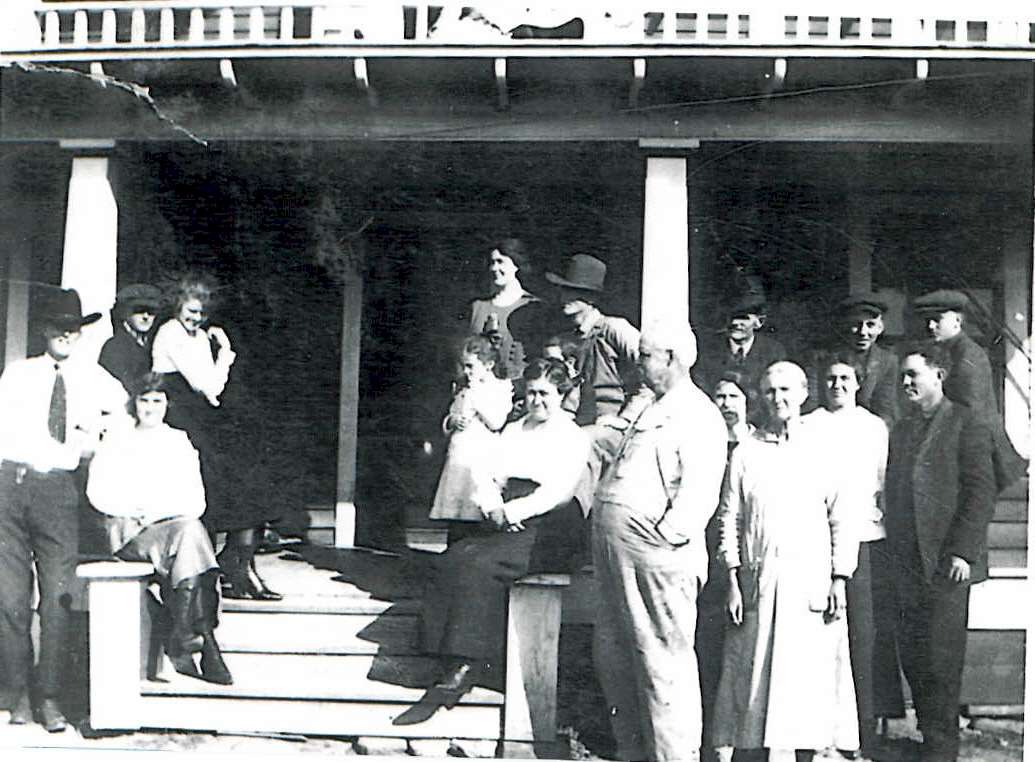 Probably taken outside the home of John Wesley and Permelia Glenn Matlock, Brown County, Texas