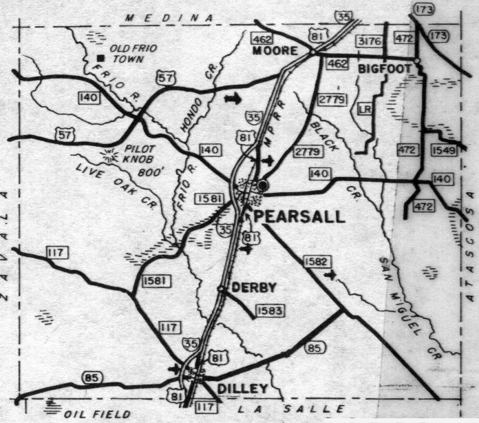 Map, Frio County, Texas