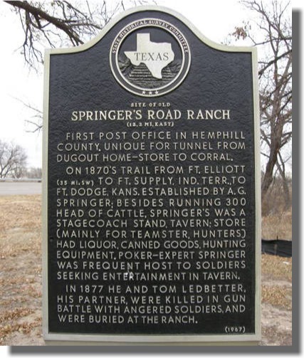 Springer's Road Ranch, Hemphill County, Texas