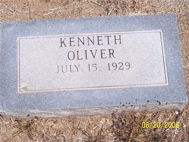 Tombstone of Kenneth Oliver (1929- )