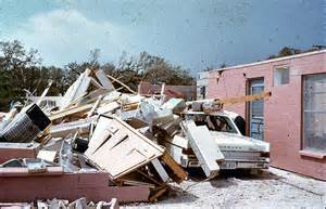 Hurrican Beulah damage, 1967, Nueces County, Texas