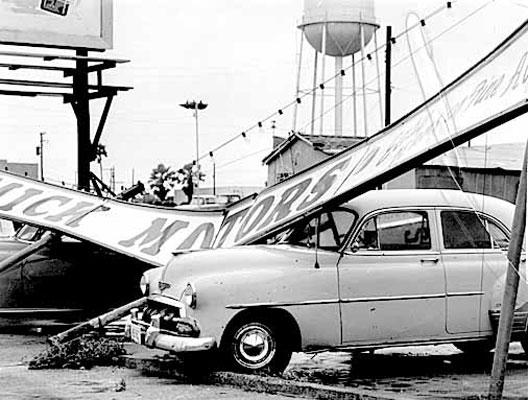 Hurrican Carla damage, 1961, Nueces County, Texas