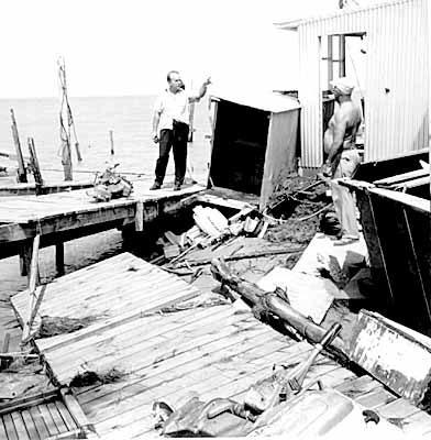 Hurrican Carla damage, 1961, Nueces County, Texas