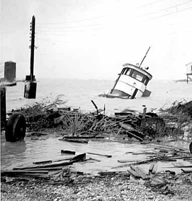 Hurrican Carla damage, 1961, Nueces County, Texas