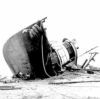 Hurrican Carla damage, 1961, Nueces County, Texas