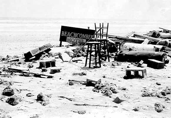 Hurrican Carla damage, 1961, Nueces County, Texas