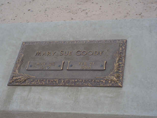 Mary Sue Coody, Reeves County, Texas