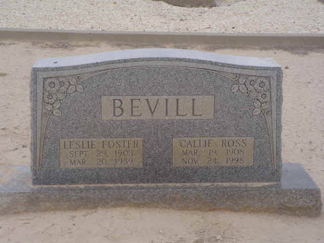 Leslie Foster & Callie Ross Bevill, Reeves County, Texas