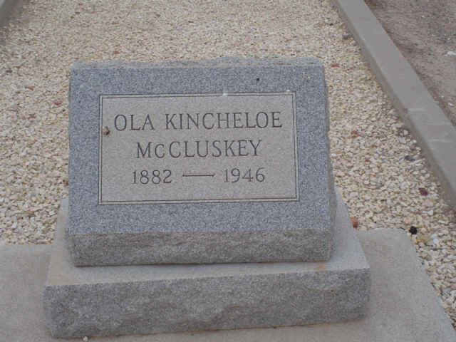 Ola Kincheloe McCluskey, Reeves County, Texas