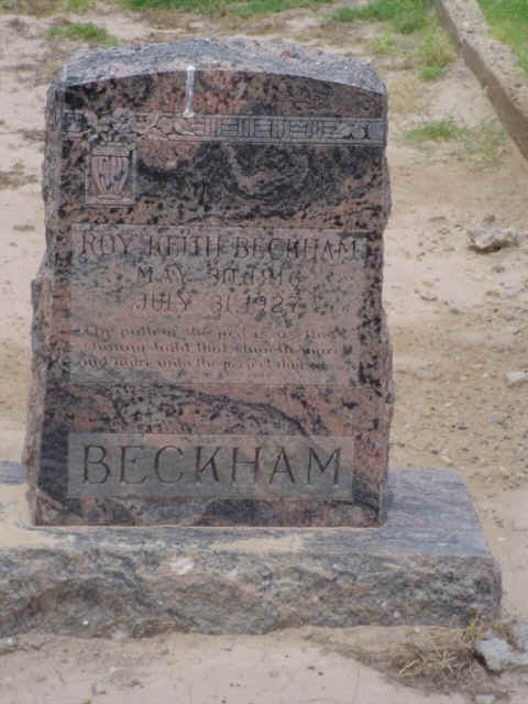 Roy Keith Beckham, Reeves County, Texas