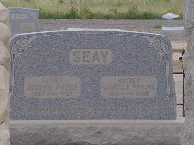 Joseph Pierce & Lobella Philips Seay, Reeves County, Texas