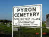 Cemetery sign