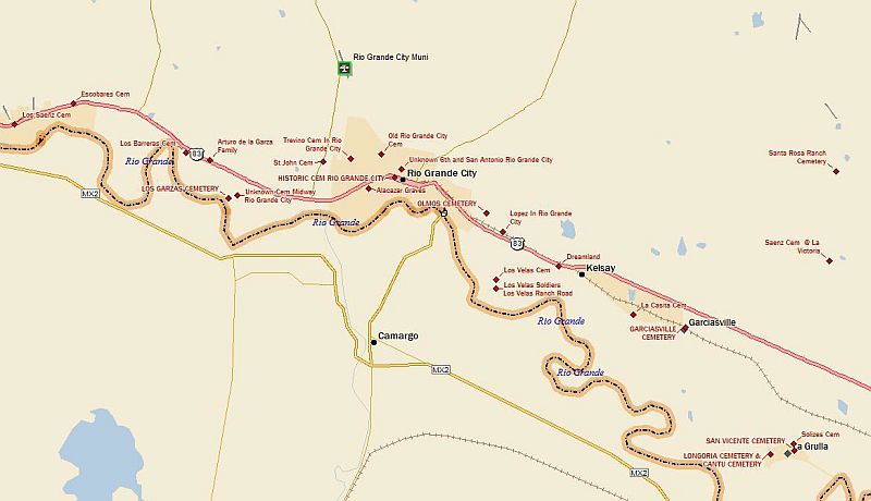 Cemetery map, Starr County, Texas