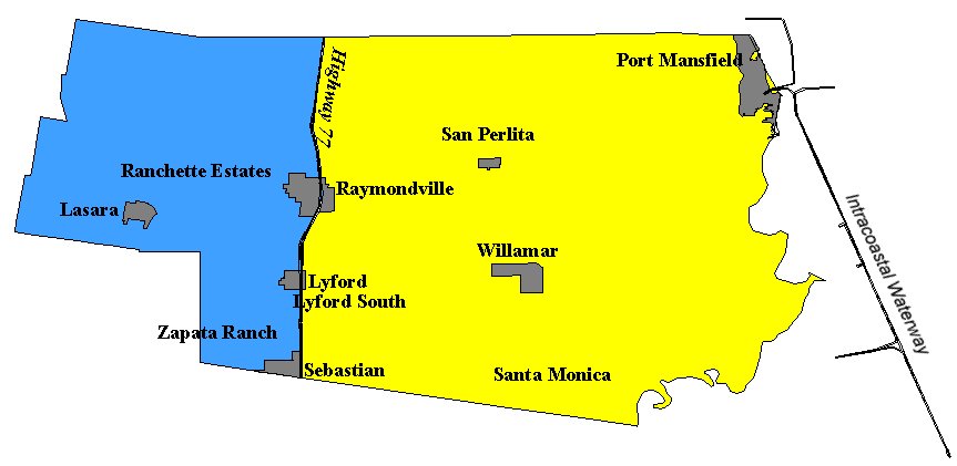 General map, Willacy County, Texas