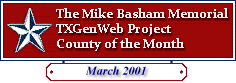 County of the Month Award, Mar 2001